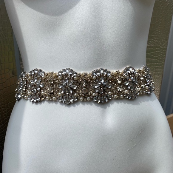 Bridal sash ivory - Picture 2 of 7